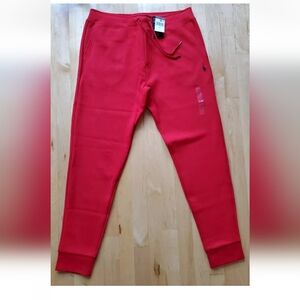POLO RALPH LAUREN Men’s Large Red Double Knit Tech Jogger Pants